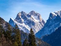 Teleblick zu Gipfelzacken im Wilde Kaiser